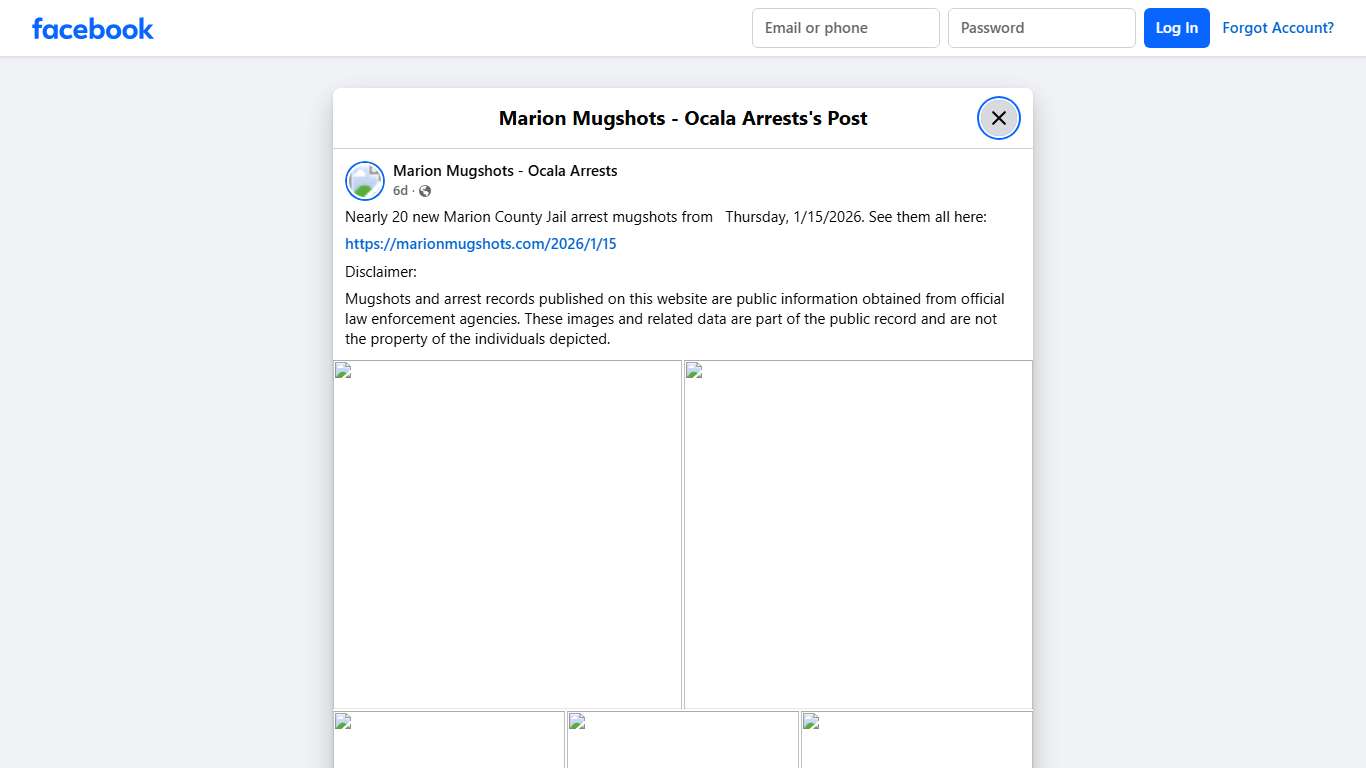 Nearly 20 new Marion... - Marion Mugshots - Ocala Arrests Facebook